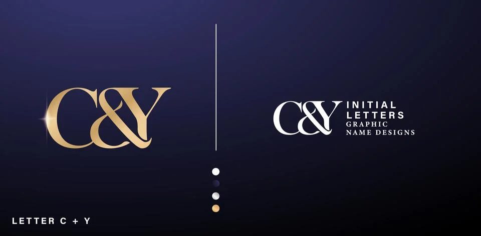 C&amp;Y Monogram Letter Illustrazione stock