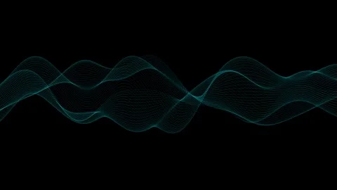 Cyan abstract digital wave Stock Footage 292560715