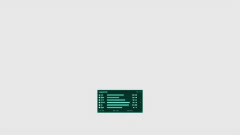 Cyan Ammunition Status Panel HUD Element Stock Footage 334782598