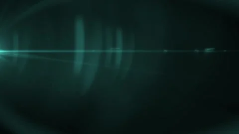 Cyan anamorphic lens flare with ghosting overlay Stock Footage 319462129