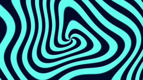 Cyan and black optical illusion wave pattern video Video stock 341721179