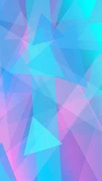 Cyan and blue abstract triangular facets form a light futuristic pattern, p.. Illustrazione stock