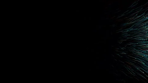 Cyan and Blue Light Burst: Abstract Particle Animation Video stock 343551763
