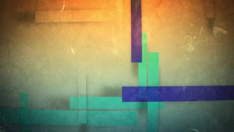 Cyan and Dark Blue Rectangles Moving On A Smudged Texture Motion Background Stock Footage 143156706