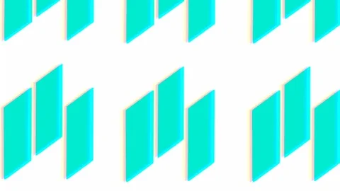 Cyan Up And Down Vj Loop Animation On White Background Stock Footage 84034783