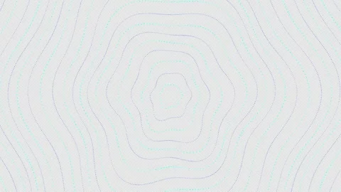 Cyan and Mint Hexagonal Particle Waves - Transparent 4K Loop Video stock 347172844
