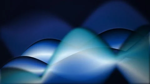 Cyan and navy blue waves flow in a seamless loop Stock Footage 343114752