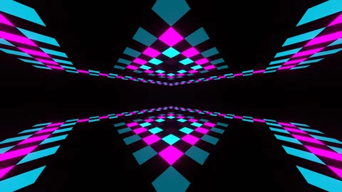 Cyan and Pink Chess Light Pulse Background VJ Loop in 4K Stock Footage 342279011