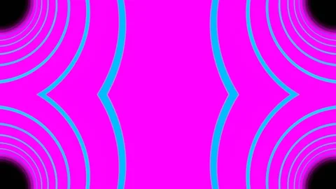 Cyan and Pink Hypnotic Spirals Kaleidoscope Background VJ Loop in 4K Video stock 331707775