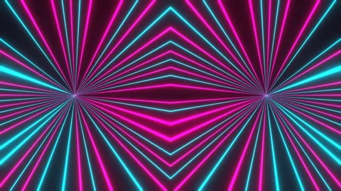Cyan and Pink Neon Rays Circular Movement Background VJ Loop in 4K Stock Footage 342278926