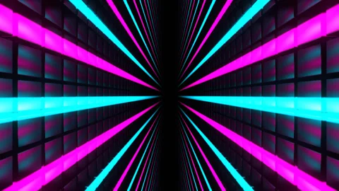 Cyan and Pink Neon Side Walls Background VJ Loop in 4K Stock-Footage 342407358