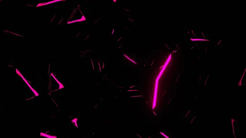 Cyan and Pink Pentagon Strobe Tunnel Background VJ Loop in 4K Stock Footage 345733110