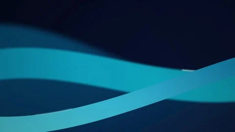 A cyan and teal ribbon flows in a seamless loop Stock Footage 343324610