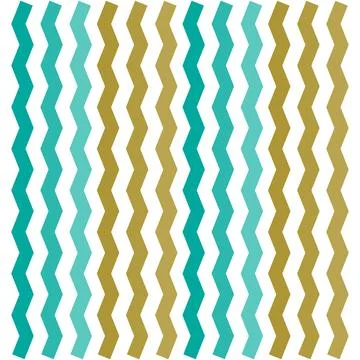 Cyan and Turquoise Zigzag Vector Pattern Stock Illustration