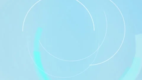 Cyan and white circular lines spin in a seamless loop 스톡 동영상 342949104