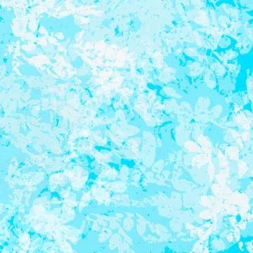 Cyan and White Irregular Paint Texture Stock Illustration