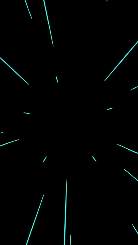 Cyan Anime Speed Lines Hyperspace Tunnel, vertical format Stock Footage 340130772