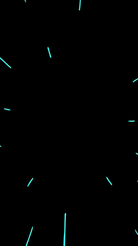 Cyan Anime Speed Lines Moving Forward In Space, vertical format Stock Footage 340144955