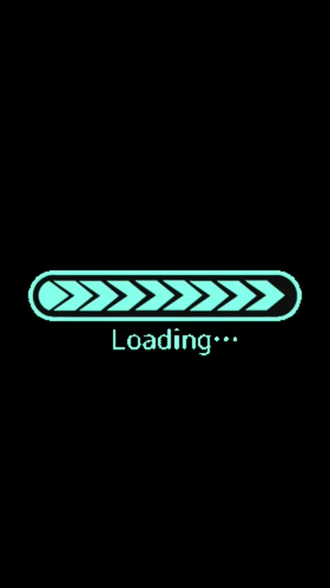 Cyan Arrow Loading Bar Black Vertical Видео 344764288