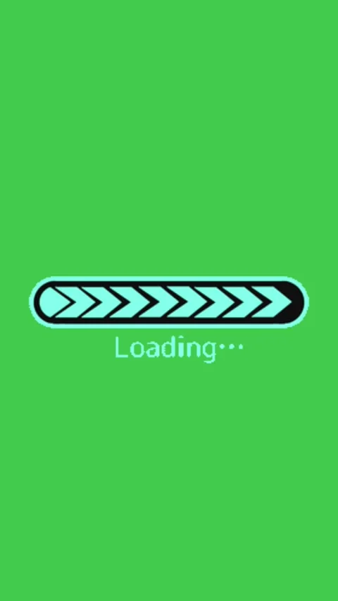 Cyan Arrow Loading Bar Green Screen Vertical Видео 344764287