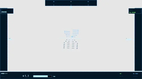 Cyan Aviation Flight HUD Interface Element Stock Footage 334749933