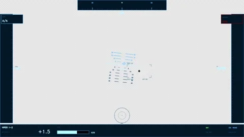 Cyan Aviation HUD Interface Overlay Element Stock Footage 334759859