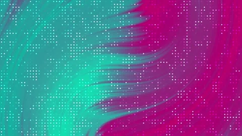 Cyan background with pink liquid flickering dots abstract gradient, futuristic Stock Footage 297868838