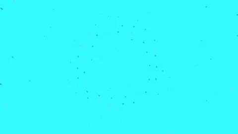 Cyan background with small scattered confetti particles Stock Illustration