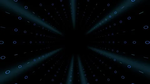 Cyan Binary Data Stream Corridor with Glowing Blue Zeroes and Ones Accelera.. Видео 345981831