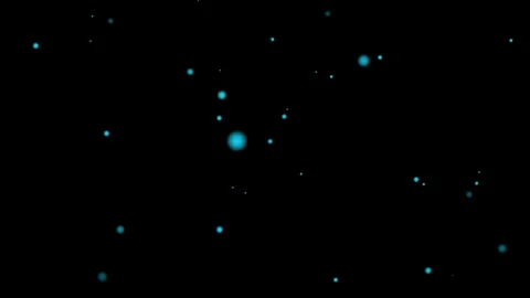 Cyan blue glowing bokeh particles floating upward background loop, 4k Stock-Footage 337323994