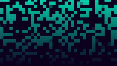 Cyan blue glowing ripple wave motion loop Stock Footage 345870871