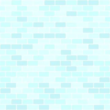 Cyan brick wall pattern. Seamless rounded rectangle background Stock Illustration
