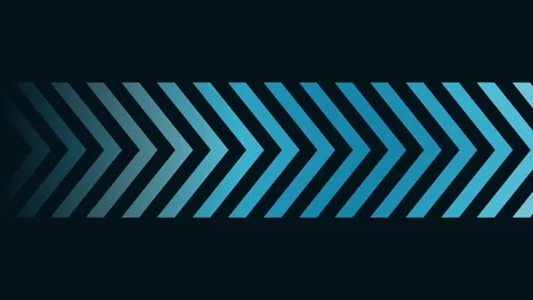 Cyan chevron band on dark background, corporate dynamic motion loop 스톡 동영상 342630302