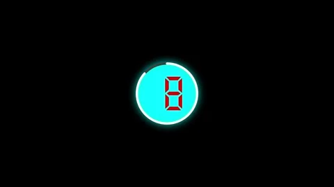 Cyan circle digital countdown timer showing 15 numbers high quality 4K stoc.. Видео 338239060