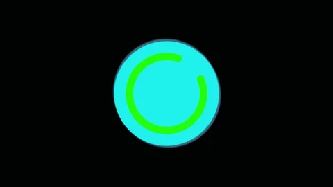 Cyan circle green arc loading animation interface app game seamless motion .. Stock Footage 321587231