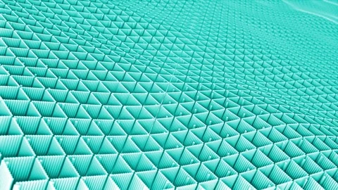 Cyan color 3d cube forming wave pattern simple and classy background Video stock 296089291