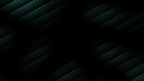 Cyan color parallel lines pattern flowing over black background Stock Footage 307516892
