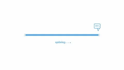 Cyan color progress isolated Loading Transfer Download 0-100% in white back.. Stock Illustration