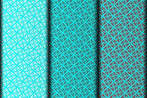 Cyan color vector eps pattern design. Illustrazione stock