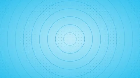 Cyan comic concentric waves background, pop art halftone speed lines motion loop Stock Footage 342639485