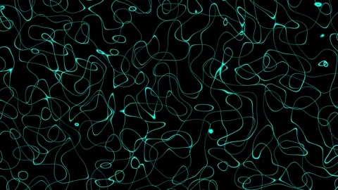 Cyan Curved Lines Motion Texture in Seamless Loop Stock Footage 343809103