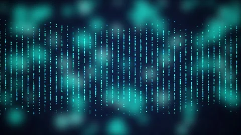 Cyan data columns drifting seamless loop motion background Stock Footage 344231347