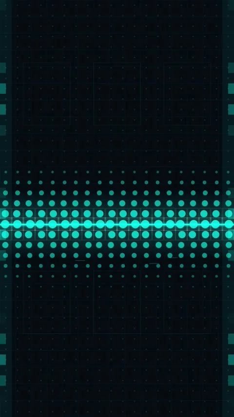 Cyan Digital Audio Waveform and Grid Pattern Background Stock Footage 346203076