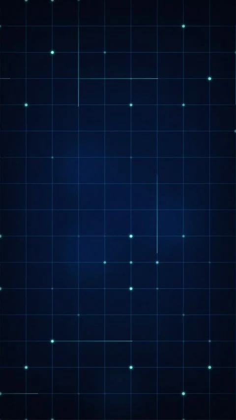 Cyan digital grid data nodes pulsing seamless loop background Stock Footage 346817485