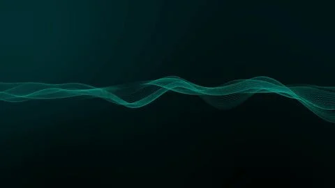 Cyan digital particle wave Stock Illustration