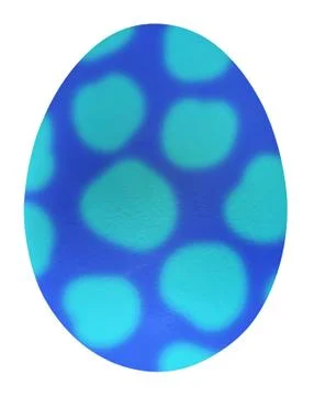 Cyan Dots On Blue Easter Egg Stock Illustration