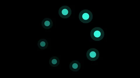 Cyan Dots Loading Screen Loop Stock Footage 341362585