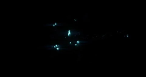 Cyan Electric Energy Source Spot Burst Against Black Vídeo Stock 331333427