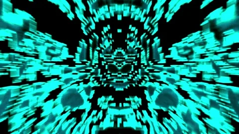 Cyan Experimental Energy Core Reactor Futuristic Cyber VJ Loop 4K Seamless 스톡 동영상 333156435