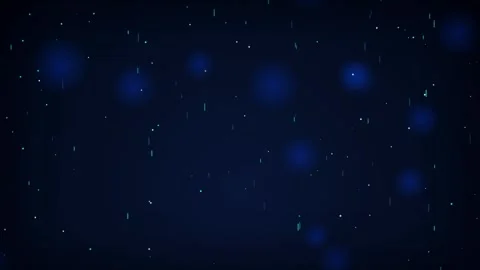 Cyan falling particles and blue bokeh seamless loop background Stock Footage 344799252